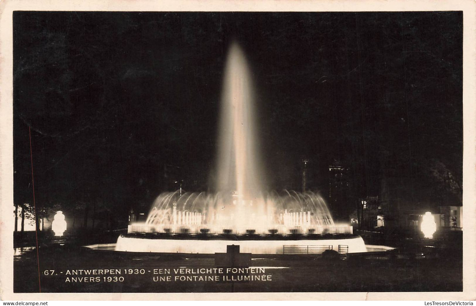 BELGIQUE - Anvers - Une Fontaine Illuminée - Carte Postale Ancienne - Other & Unclassified