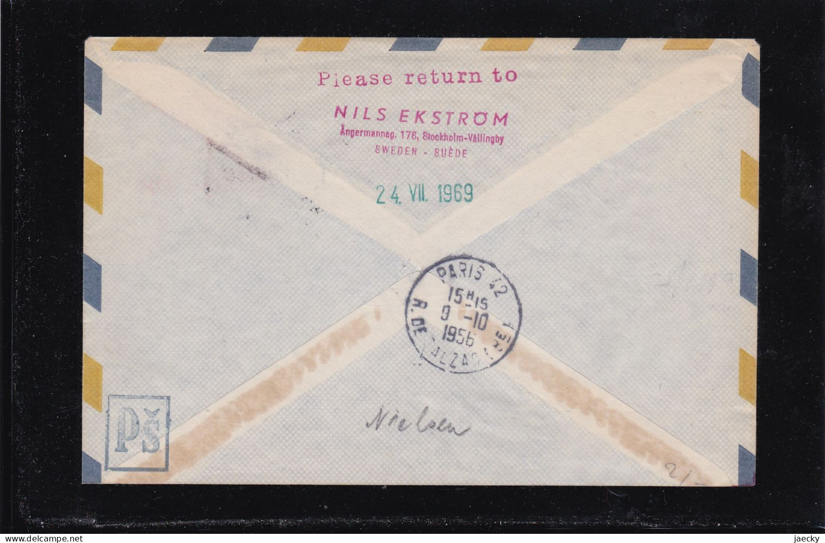 SAS-Erstflug Malmö - Paris, 8.10.1956 - Lettres & Documents