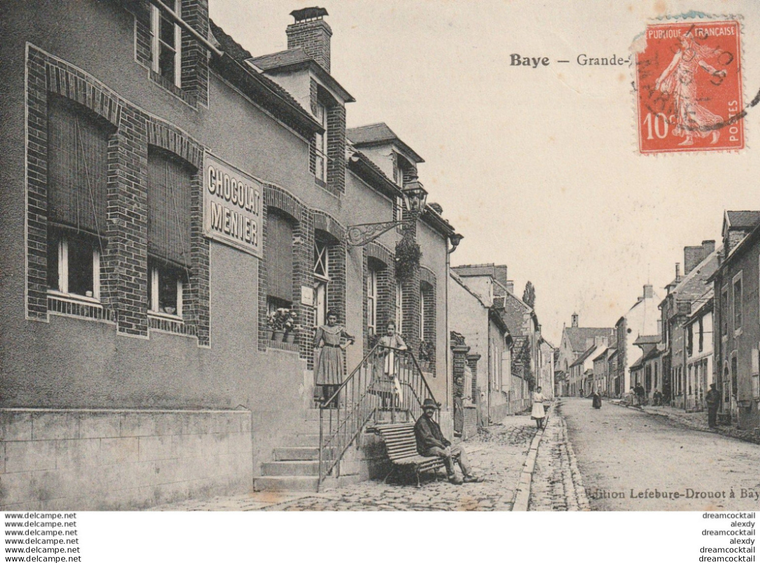 (GA) 51 BAYE. Grande Rue Affiche Chocolat Menier 1910 (état Impeccable)... - Bazancourt