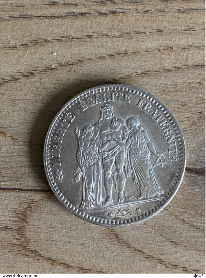 5 Francs Français Argent 1876 - 5 Francs