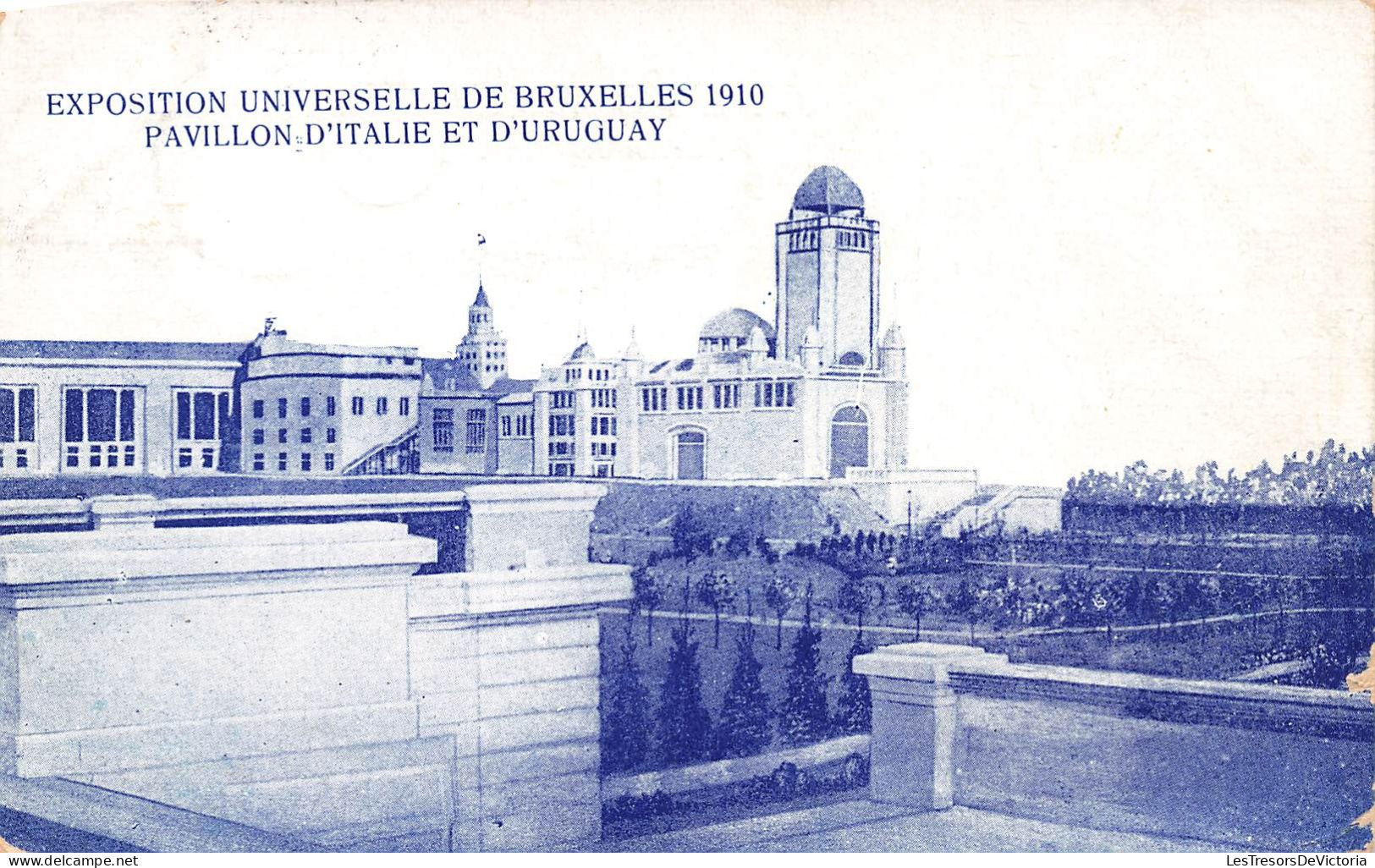 BELGIQUE - Expositions Universelles De Bruxelles - Pavillon D'Italie Et D'Uruguay - Carte Postale Ancienne - Expositions Universelles