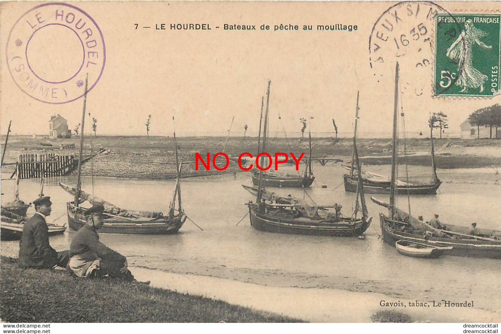 (B&P) 80 LE HOURDEL. Bateaux De Pêche Au Mouillage 1909 - Le Hourdel