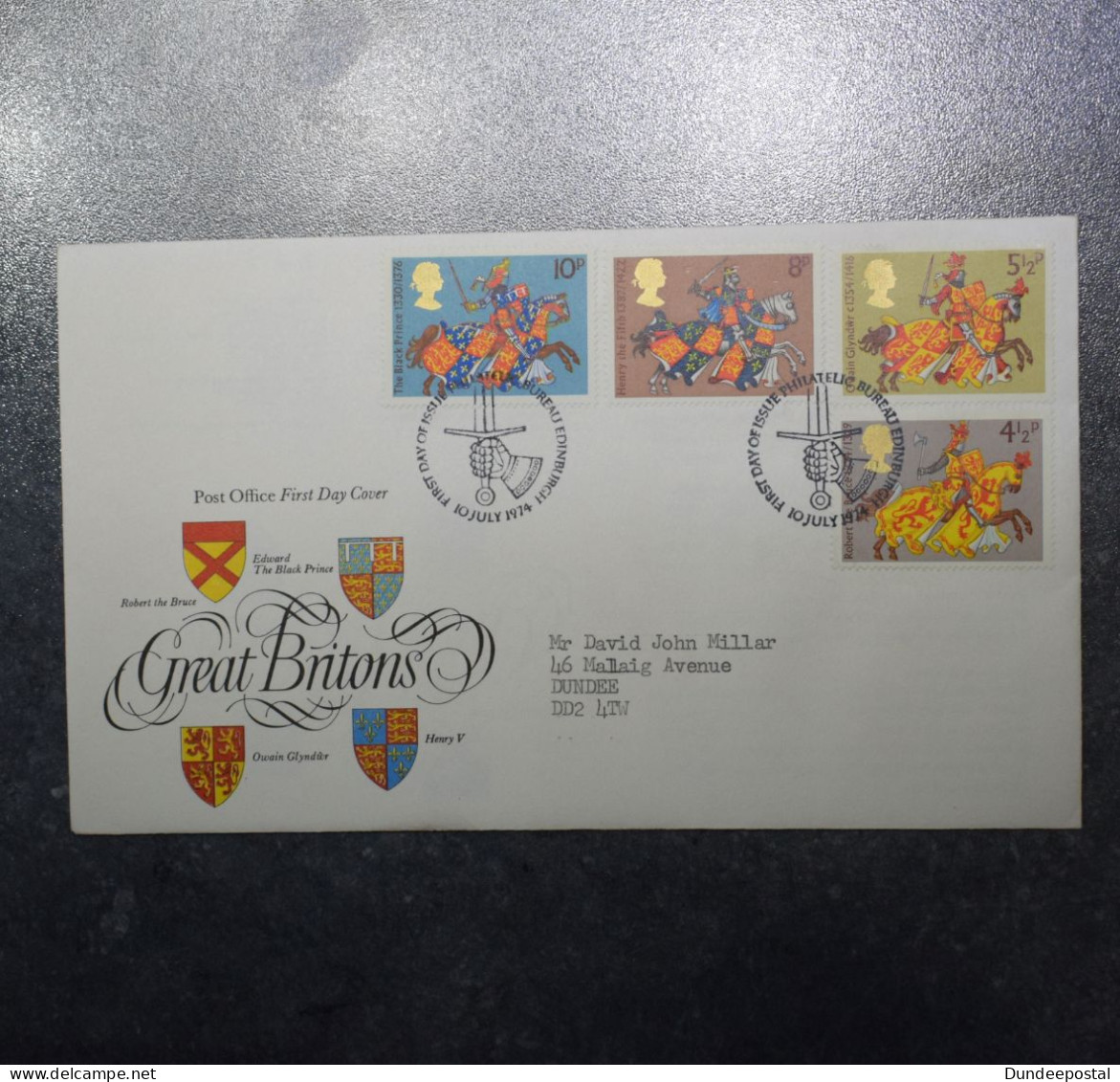 GB STAMPS  FDC Great Britons  1974   (1)   ~~L@@K~~ - 1971-1980 Decimal Issues