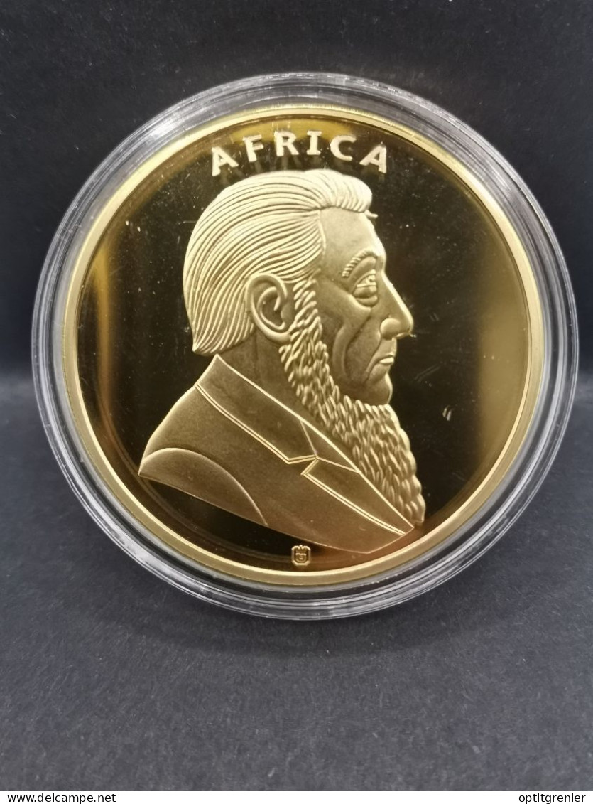 MEDAILLE 40mm 40ème Anniversaire Du 1er Lingot KRUGERRAND / AFRIQUE / Cuivre Doré - Autres & Non Classés