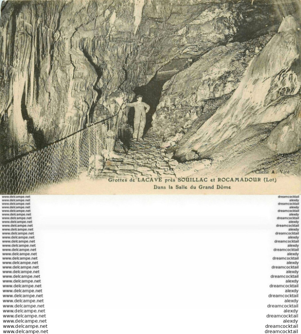 WW 3 Cpa 46 LOT. Grottes De Lacave Rocamadour, Grand Dôme Lac, Et Ouits De Padirac Lac Des Grands Ours 1927 - Lacave