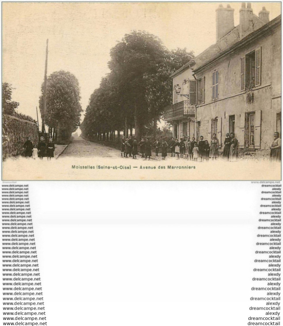 95 MOISSELLES. Ecoliers Sur L'Avenue Des Marronniers 1917 - Moisselles