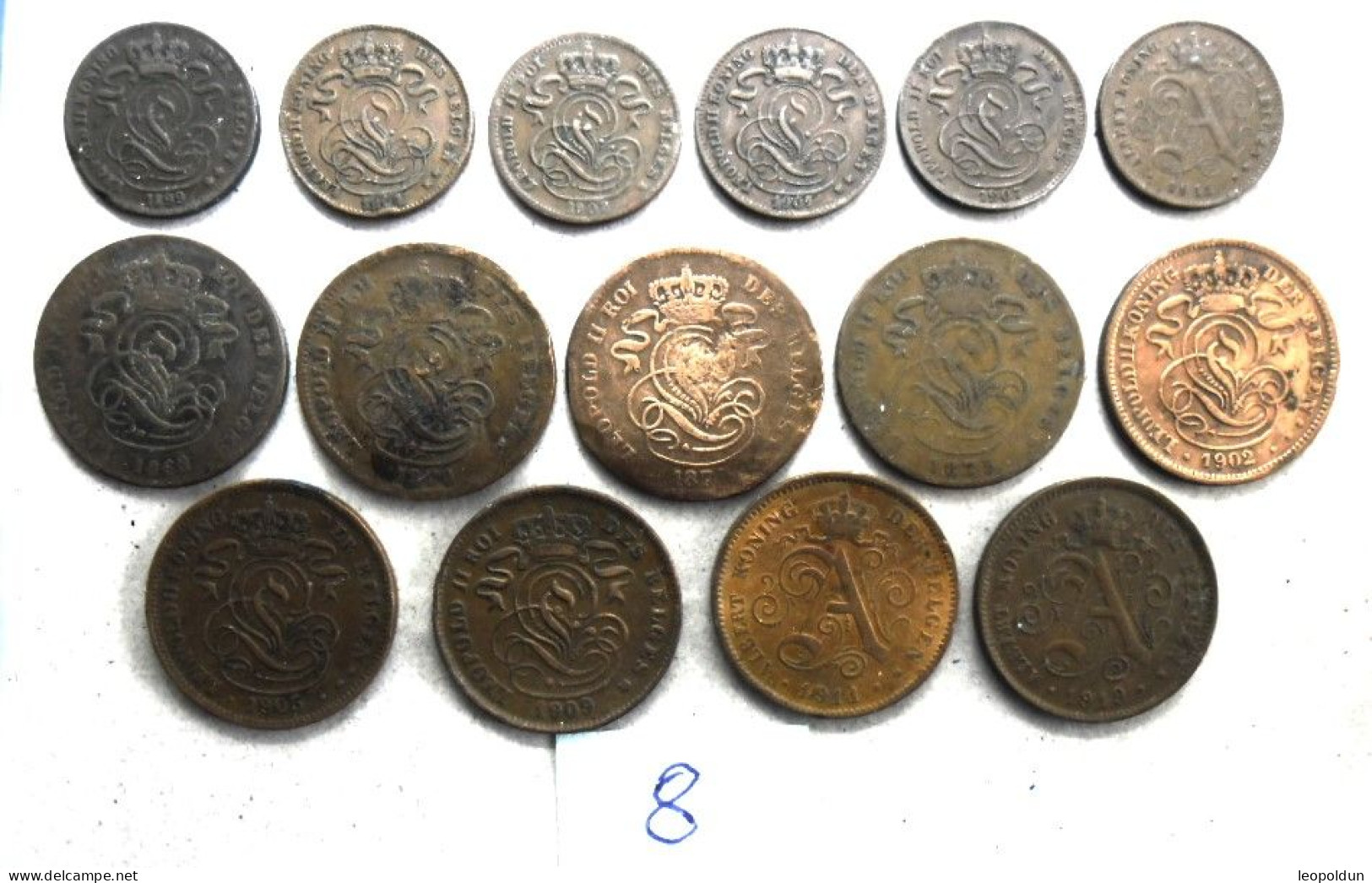 Lot De 1 Centime Et 2 Centimes Différents (lot 8) - Collections