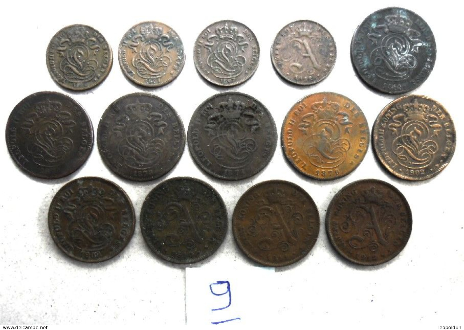 Lot De 1 Centime Et 2 Centimes Différents (lot 9) - Collections