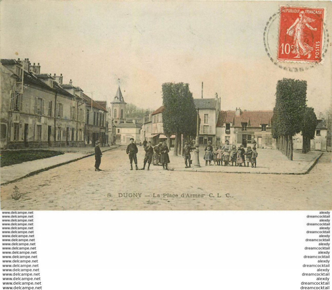 93 DUGNY. La Place D'Armes 1908 Boulangerie Et Restaurant - Dugny
