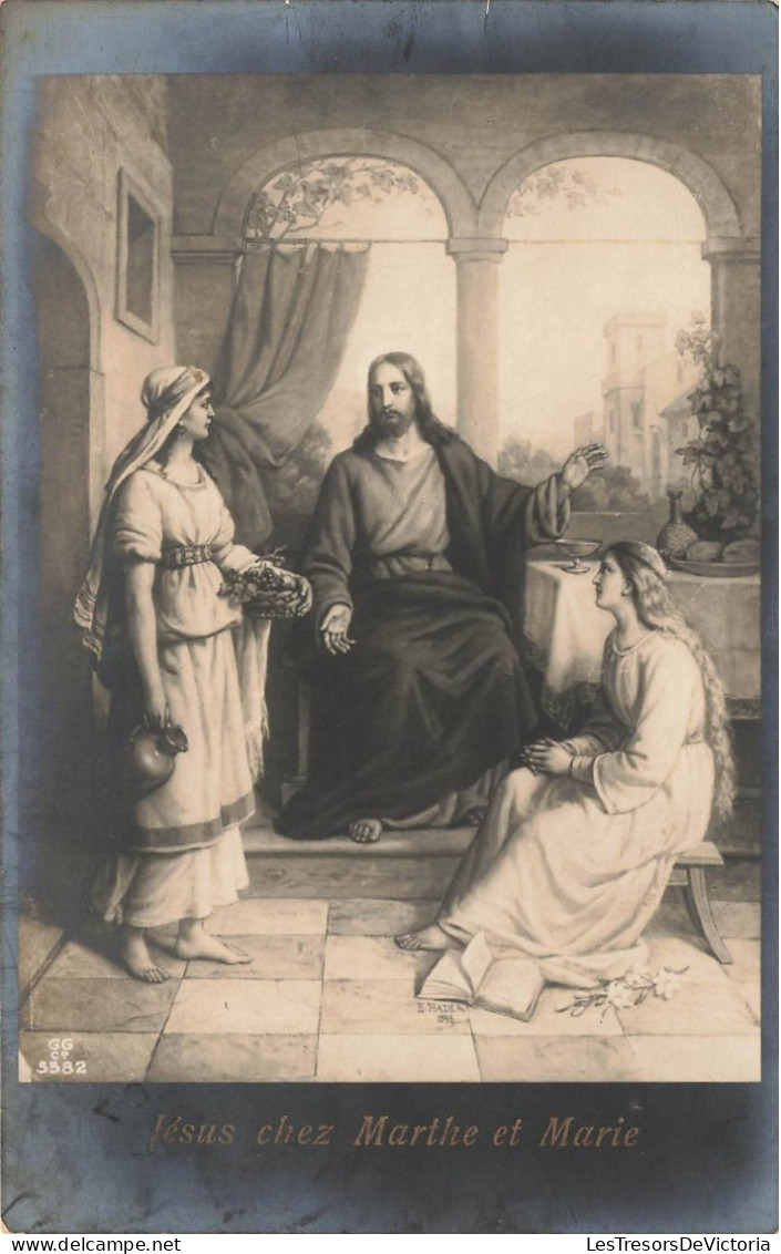 RELIGIONS & CROYANCES - Jésus Chez Marthe Et Marie - Carte Postale Ancienne - Jezus