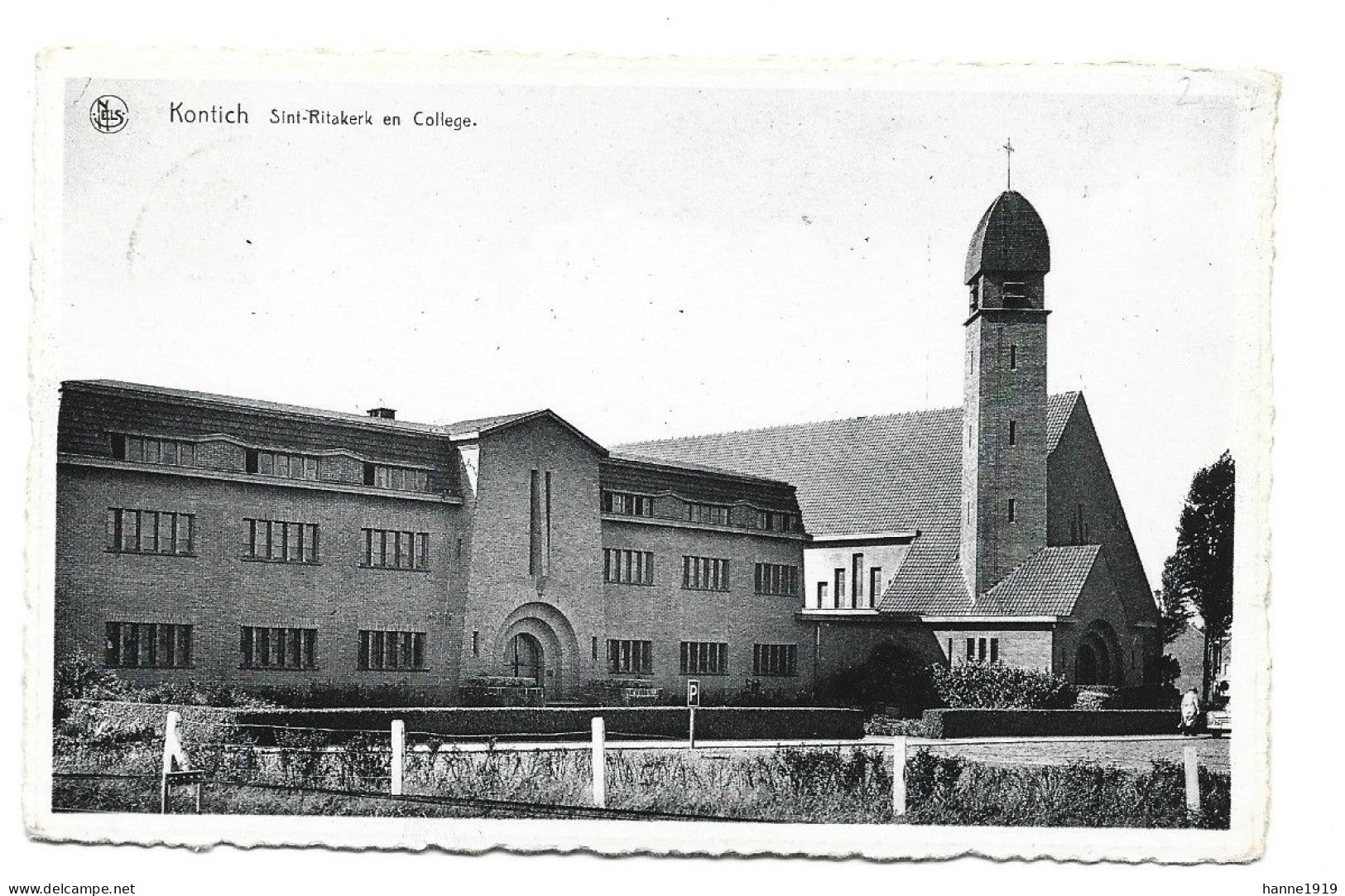 Kontich Sint Rita Kerk En College Foto Prentkaart Photo Carte Htje - Kontich