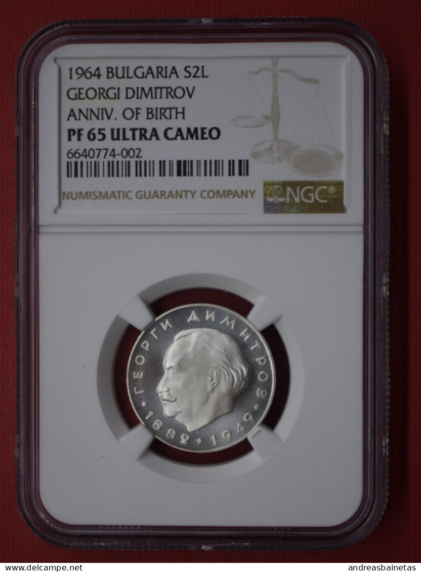 Coins Bulgaria  2 Leva Georgi Dimitrov 1964 NGC 65 KM# 69 - Bulgarie