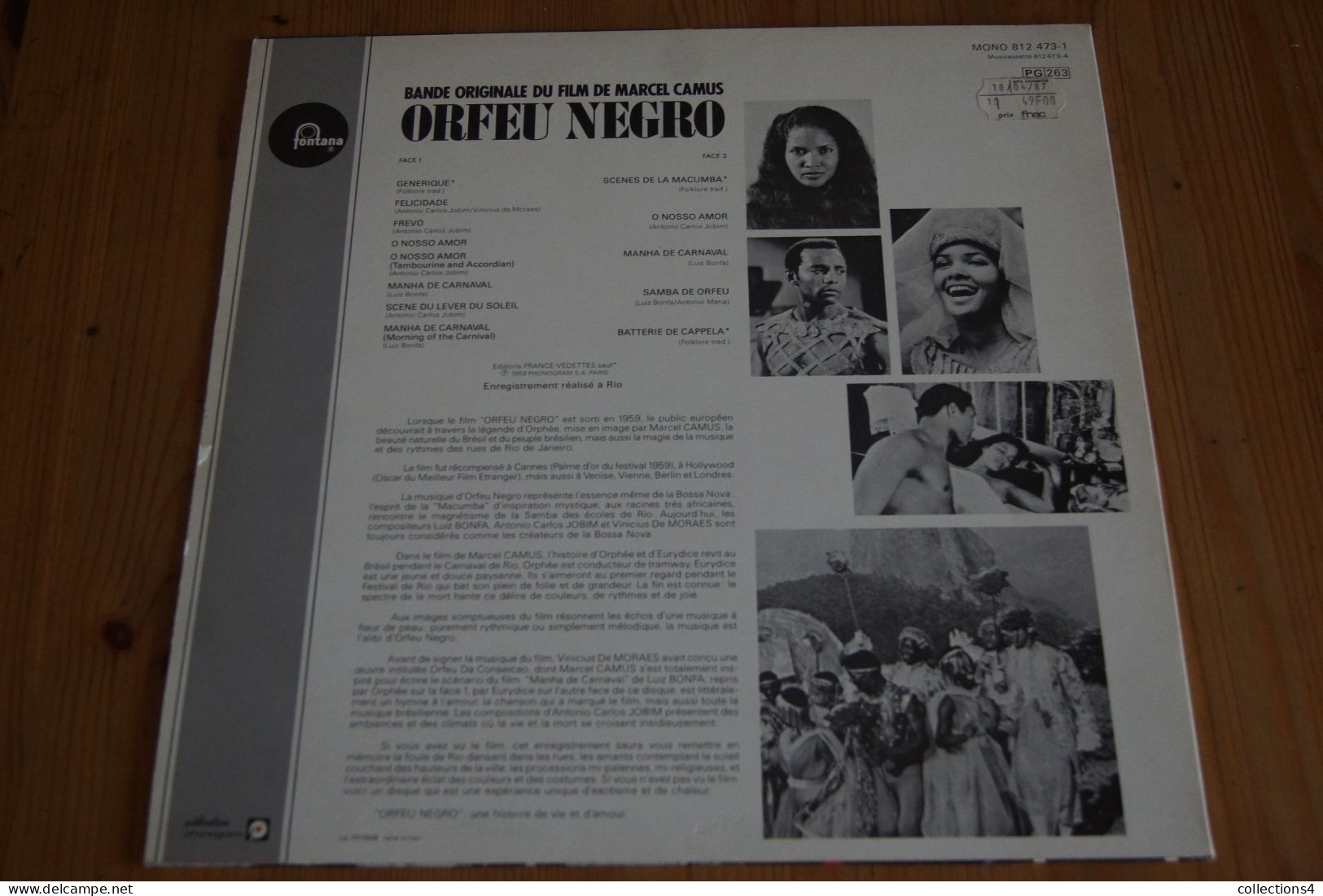 ANTONIO CARLOS JOBIM ORFEU NEGRO LP DU FILM  VALEUR+  REEDITION DU LP DE 1959 BOSSA NOVA - Musique De Films