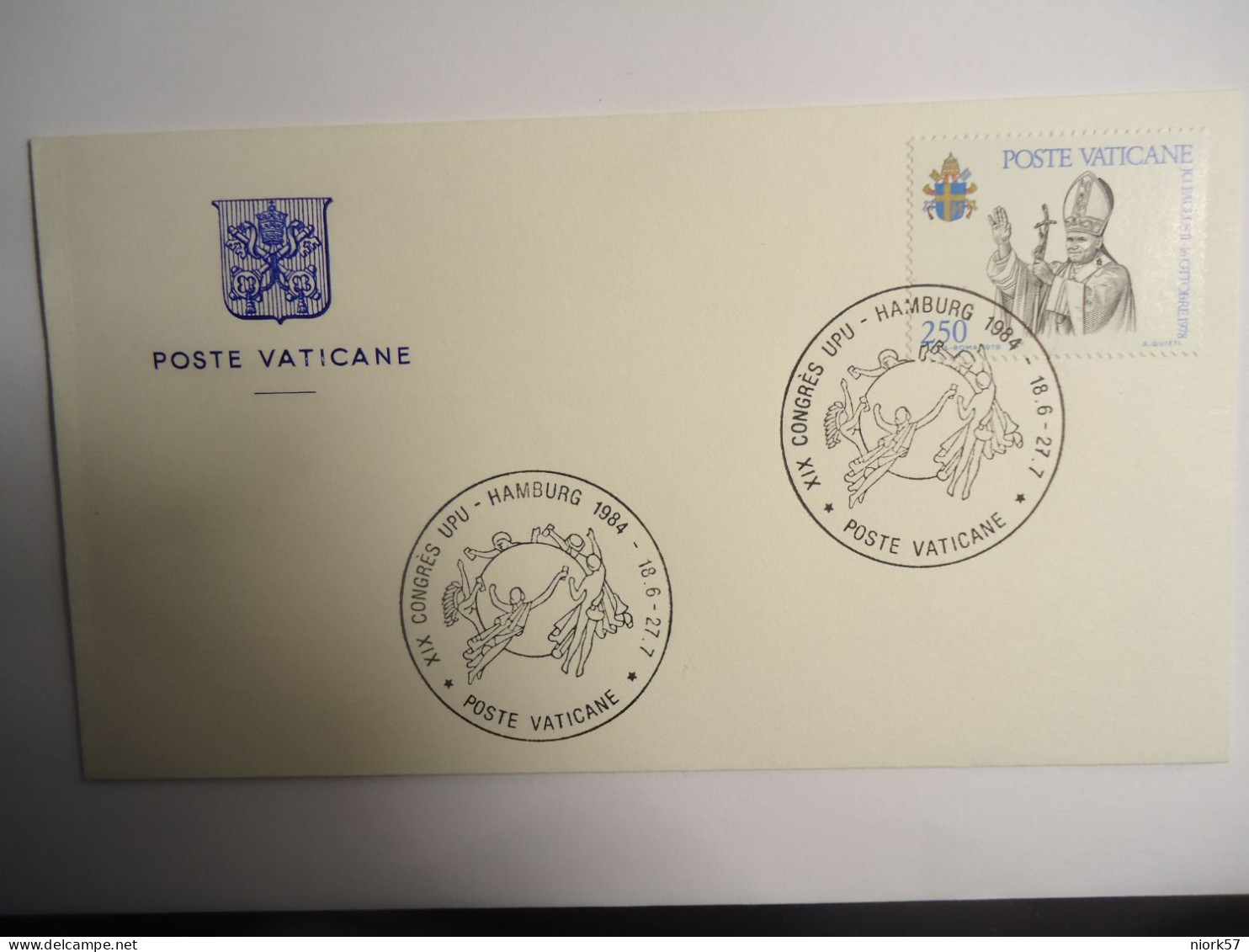 VATICAN COVER  FDC 1984 U.P.U  POSTAL UNION - UPU (Wereldpostunie)