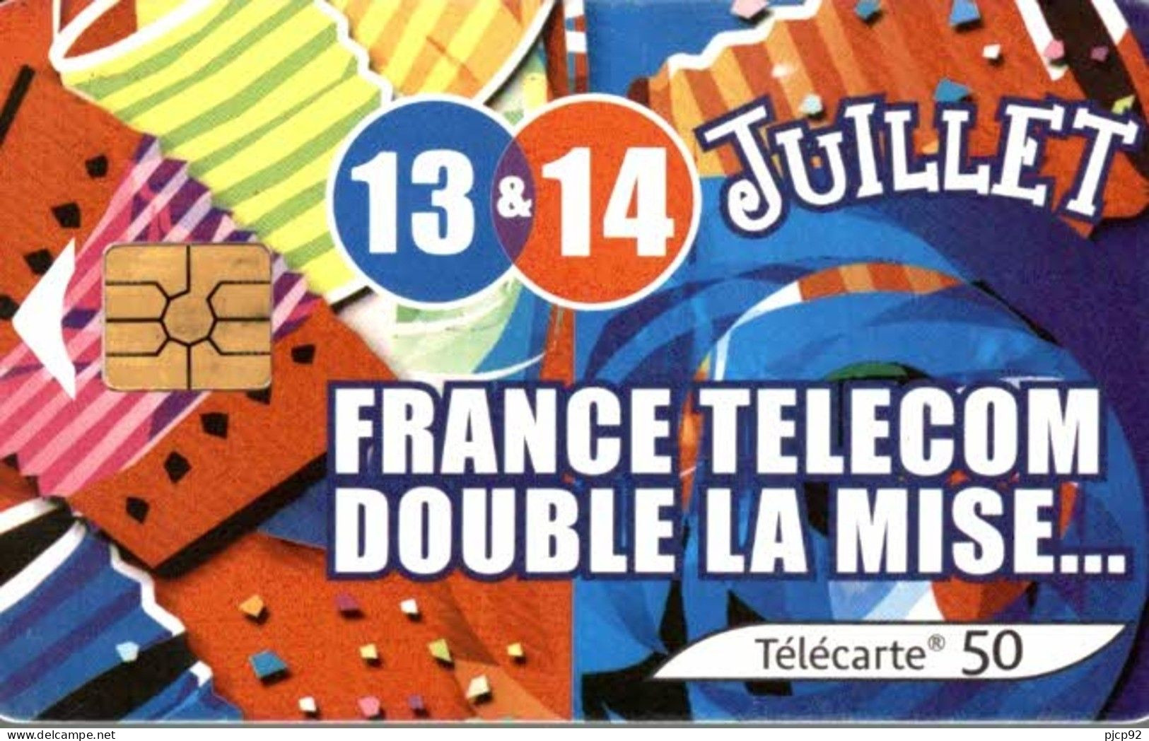 France - 2002 - Télécarte 50 Unités -  France Télécom Double La Mise 13 Et 14 Juillet - 2002