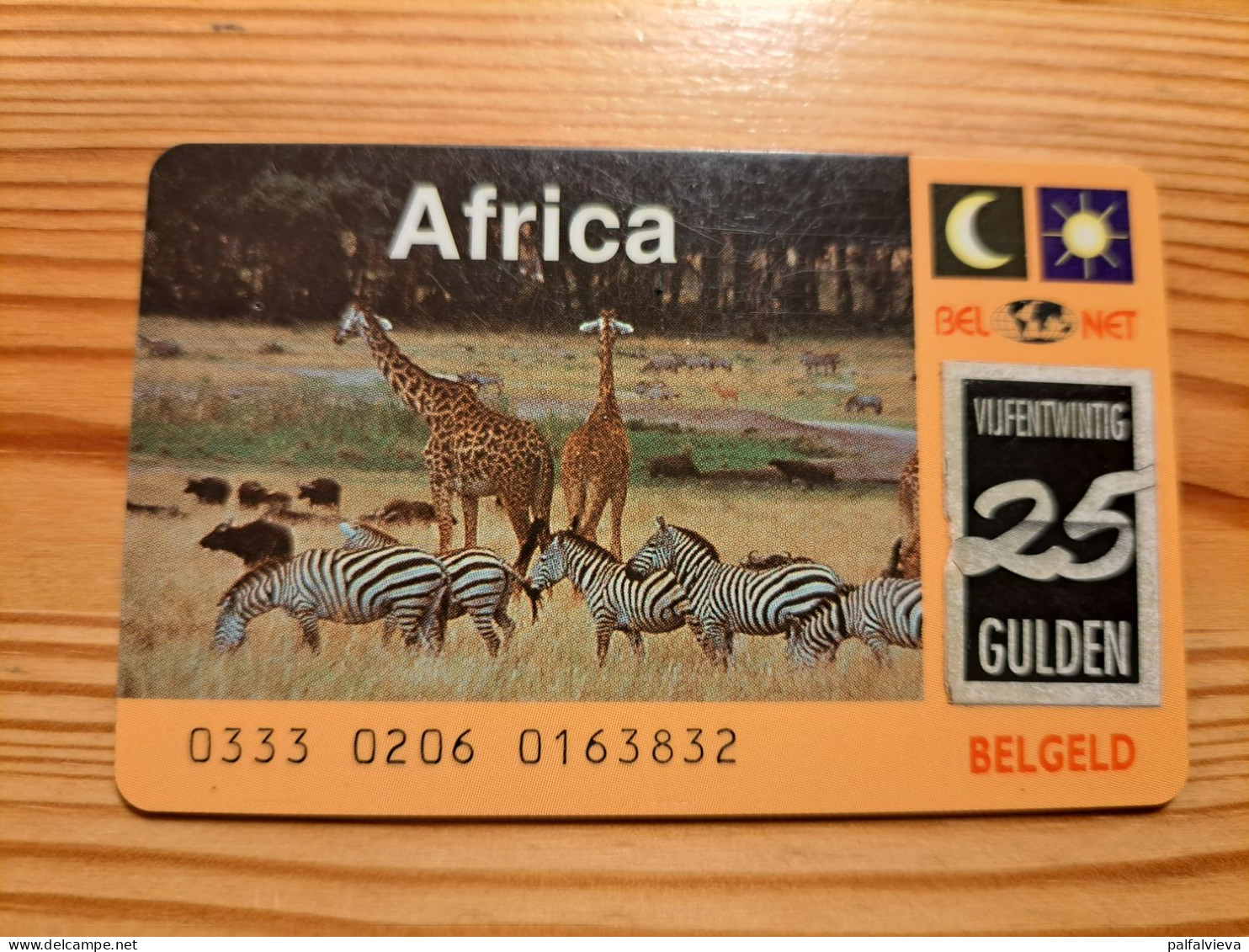 Prepaid Phonecard Netherlands, BelNet - Africa, Giraffe, Zebra - Cartes GSM, Prépayées Et Recharges