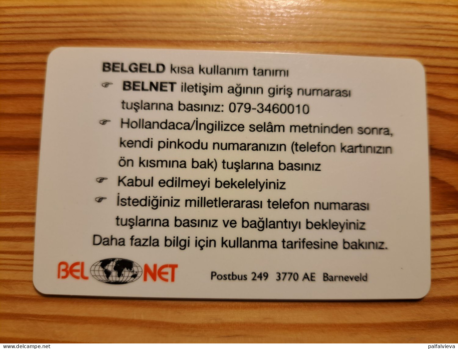 Prepaid Phonecard Netherlands, BelNet - Turkey - No Pincode - Cartes GSM, Prépayées Et Recharges