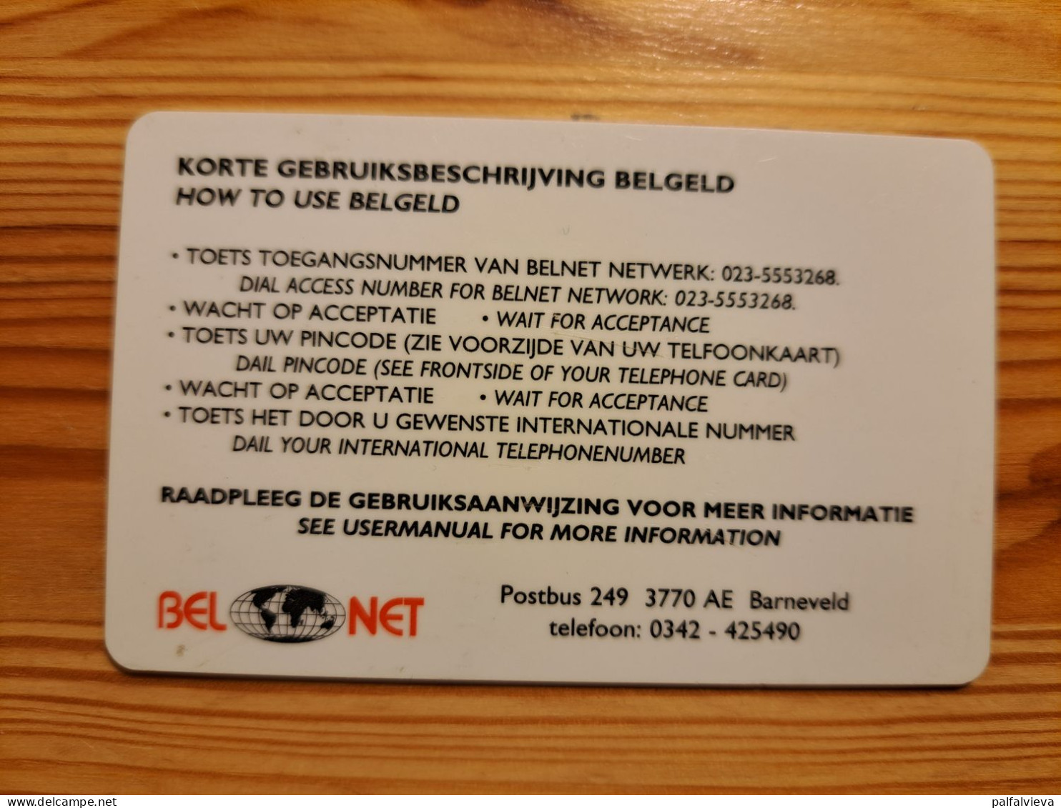 Prepaid Phonecard Netherlands, BelNet - Netherlands Antillen - GSM-Kaarten, Bijvulling & Vooraf Betaalde