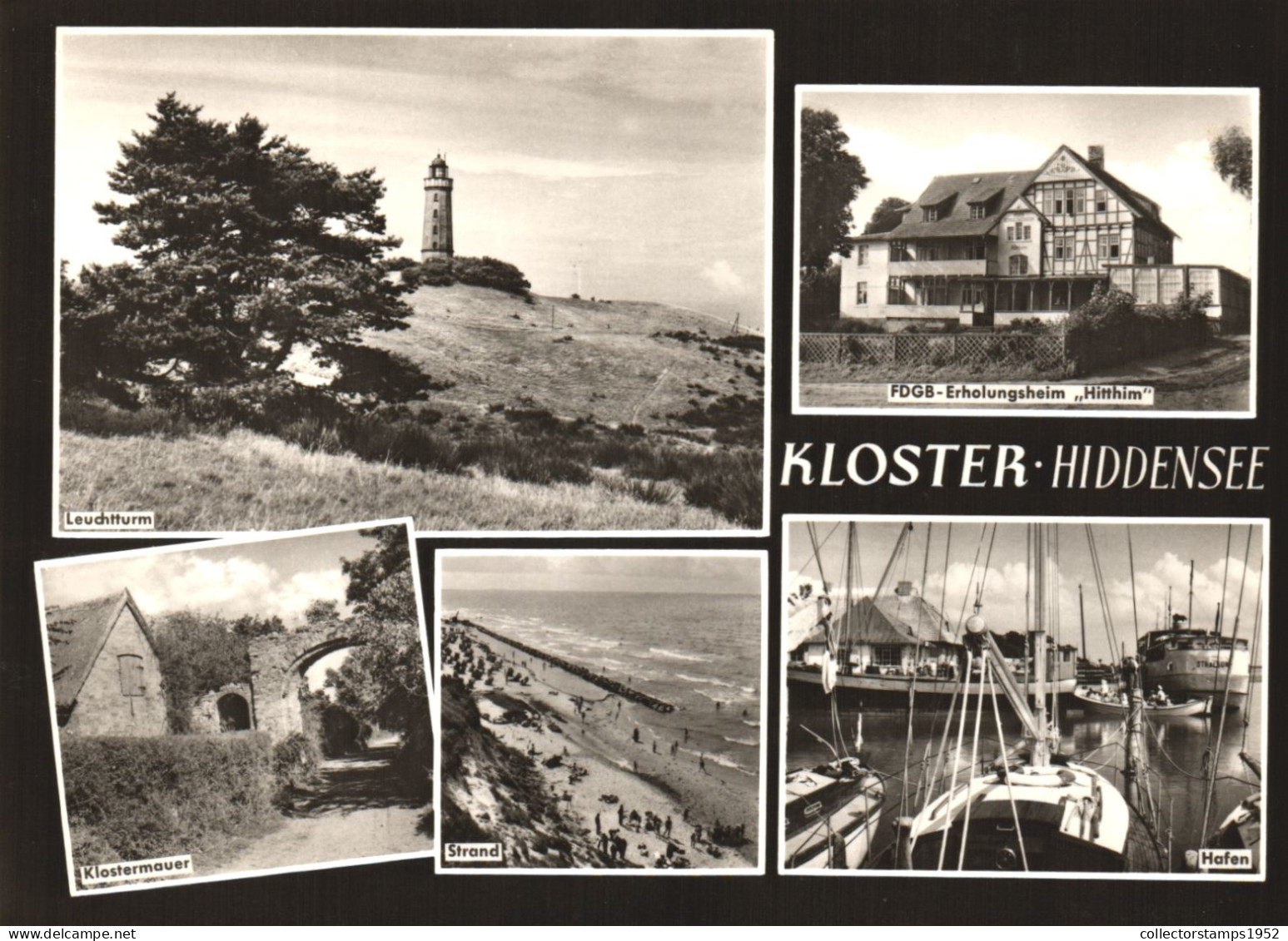 KLOSTER HIDDENSEE, MULTIPLE VIEWS, TOWER, ARCHITECTURE, GATE, BEACH, PORT, BOATS, GERMANY - Hiddensee