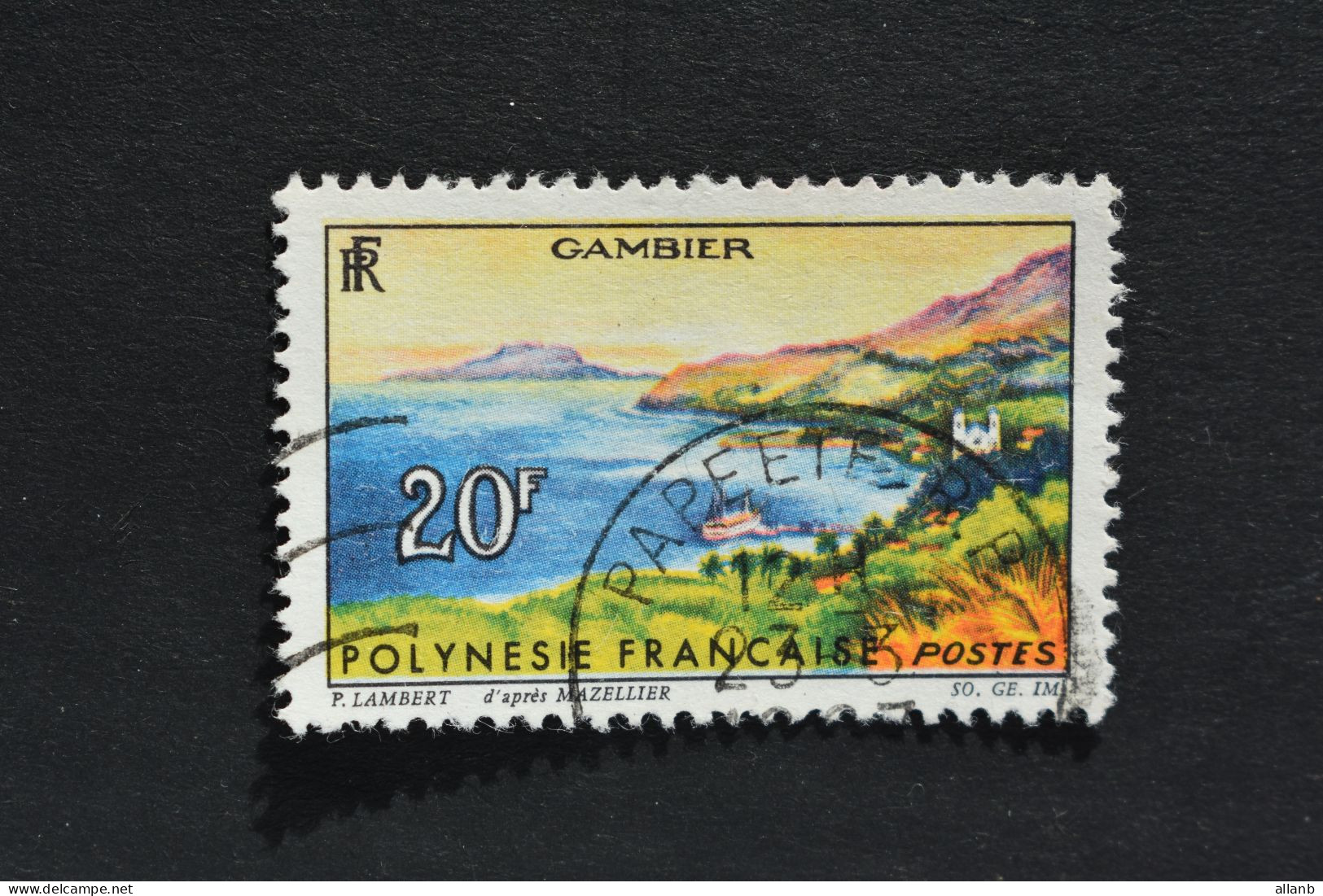 Polynésie Française - 1964 Paysages Iles Gambier N° 34 Oblitéré - Gebraucht