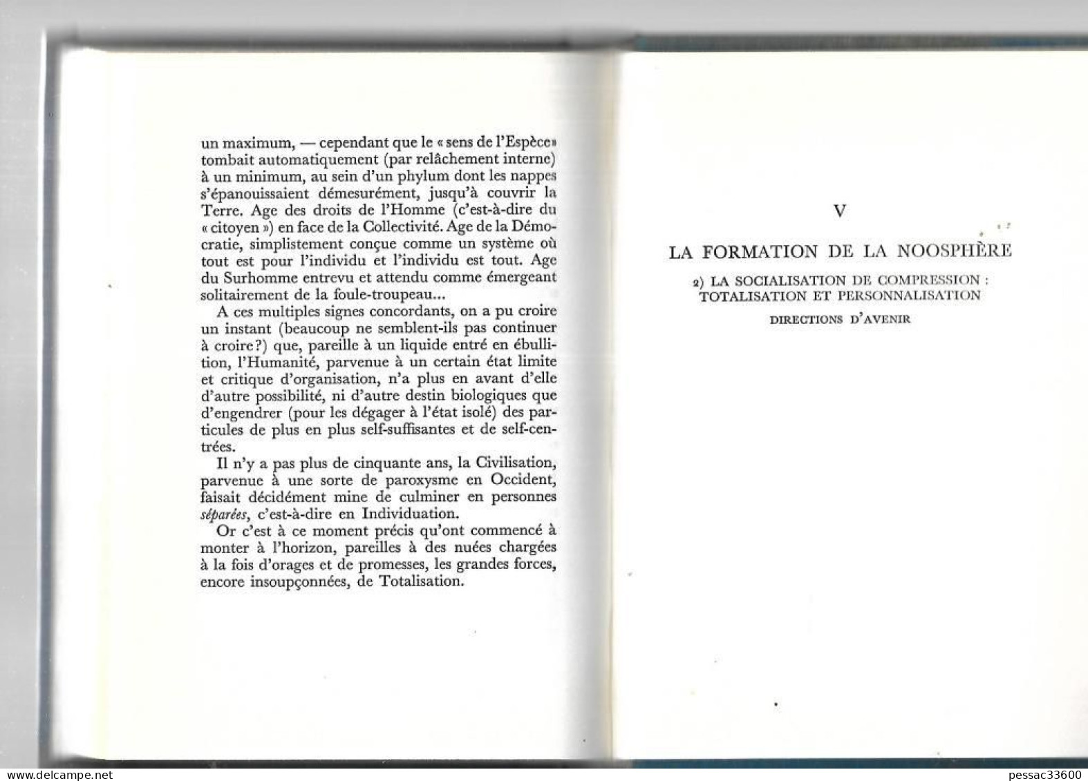 Teilhard De Chardin La Place De L’homme Dans La Nature 1963 RE BE  édition  Du Seuil 1963 Le Groupe Zoologique Humai - Sciences