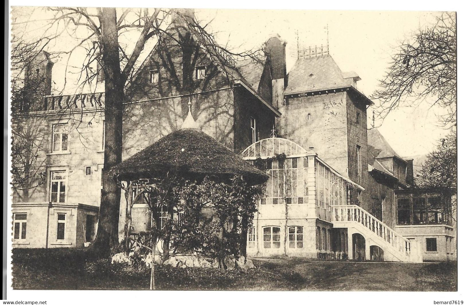 Belgique  -  Montigny Le Tilleul  -   Chateau -  Proprietaire  D Baudewyns - Vue  D'ensemble  Sans Les Dependances Cote - Montigny-le-Tilleul