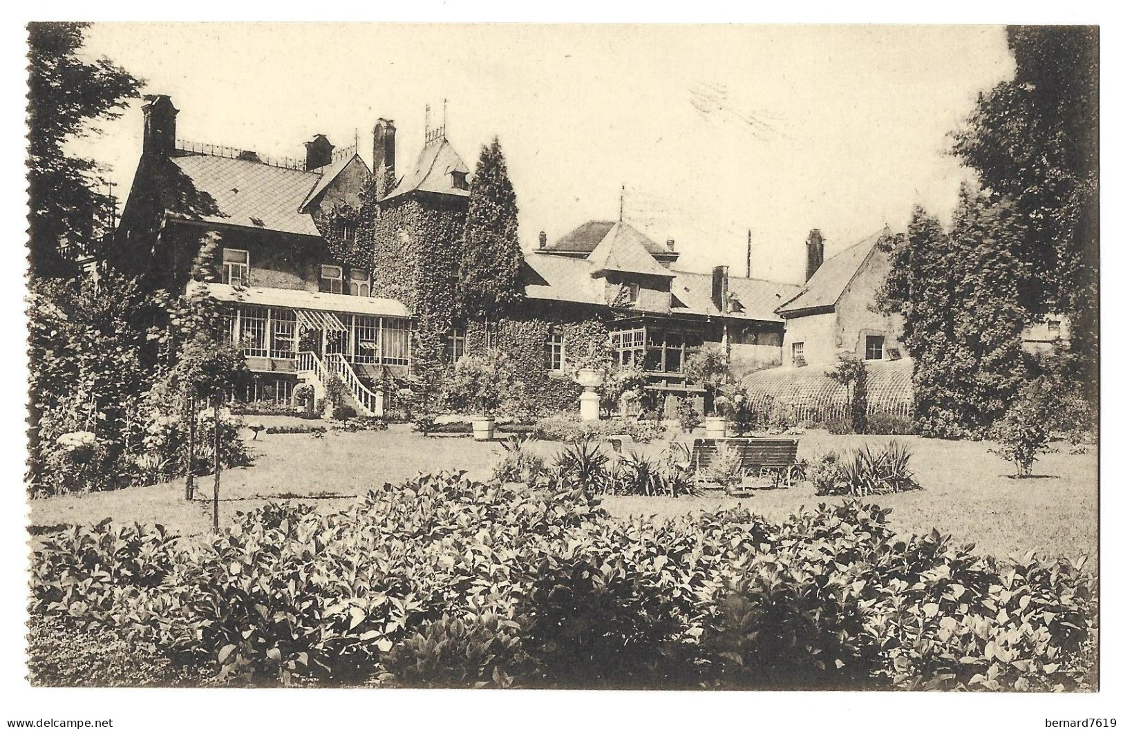 Belgique  -  Montigny Le Tilleul  -   Chateau -  Proprietaire  D Baudewyns - Vue  Cote Du Parc Avec Les Dependances - Montigny-le-Tilleul