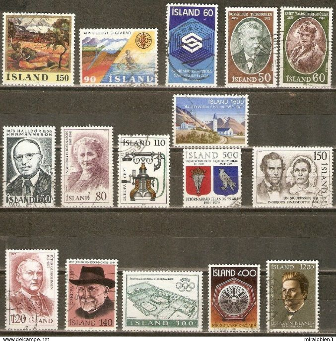 ISLANDIA CONJUNTO DE SELLOS USADOS DIFERENTES - Used Stamps