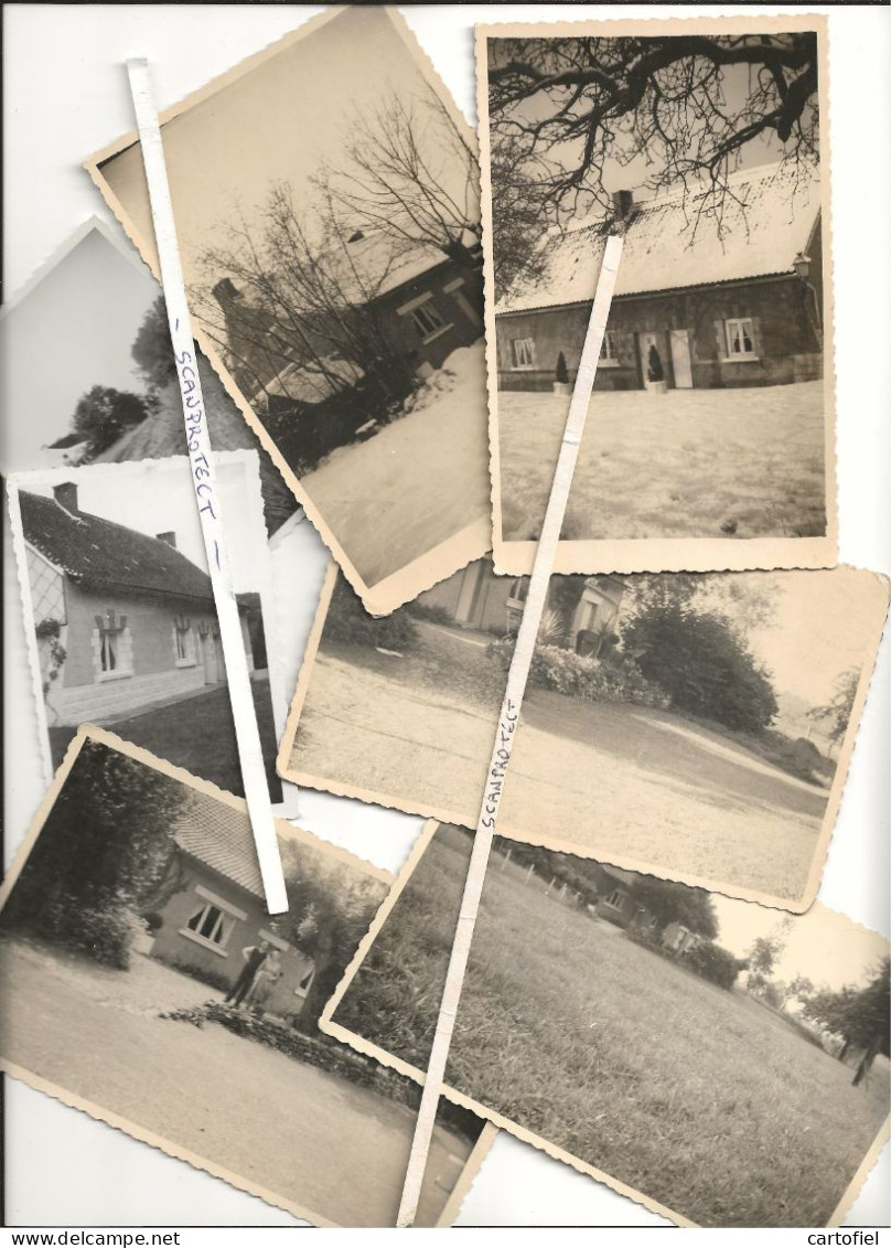 DWORP-TOURNEPPE-CHAUMIERE-LOT UNIQUE DE 5 CARTES-PHOTO-GEVAERT + 2 PHOTOS-PRIVEE-DATEE JUIN 1953-VOYEZ LES 3 SCANS - Beersel