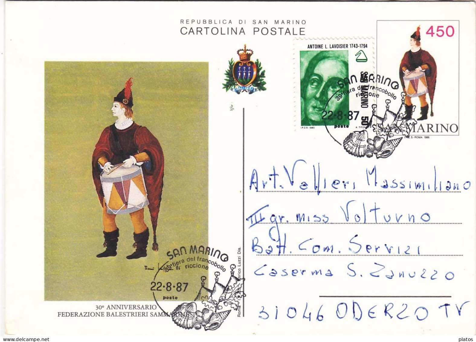 G5 - Rep. S. Marino - Cartoline Postali Balestrieri Con Integrazione  - Serie Completa - Storia Postale