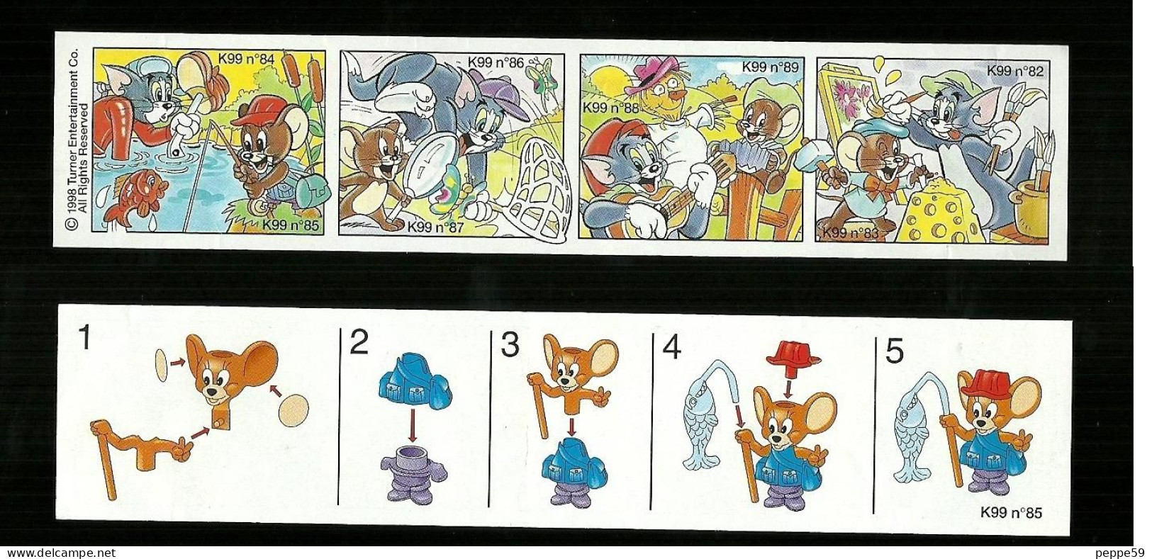 Kinder Ferrero BPZ - Cartina  K 99 - 85 - Tom E Jerry - Istruzioni