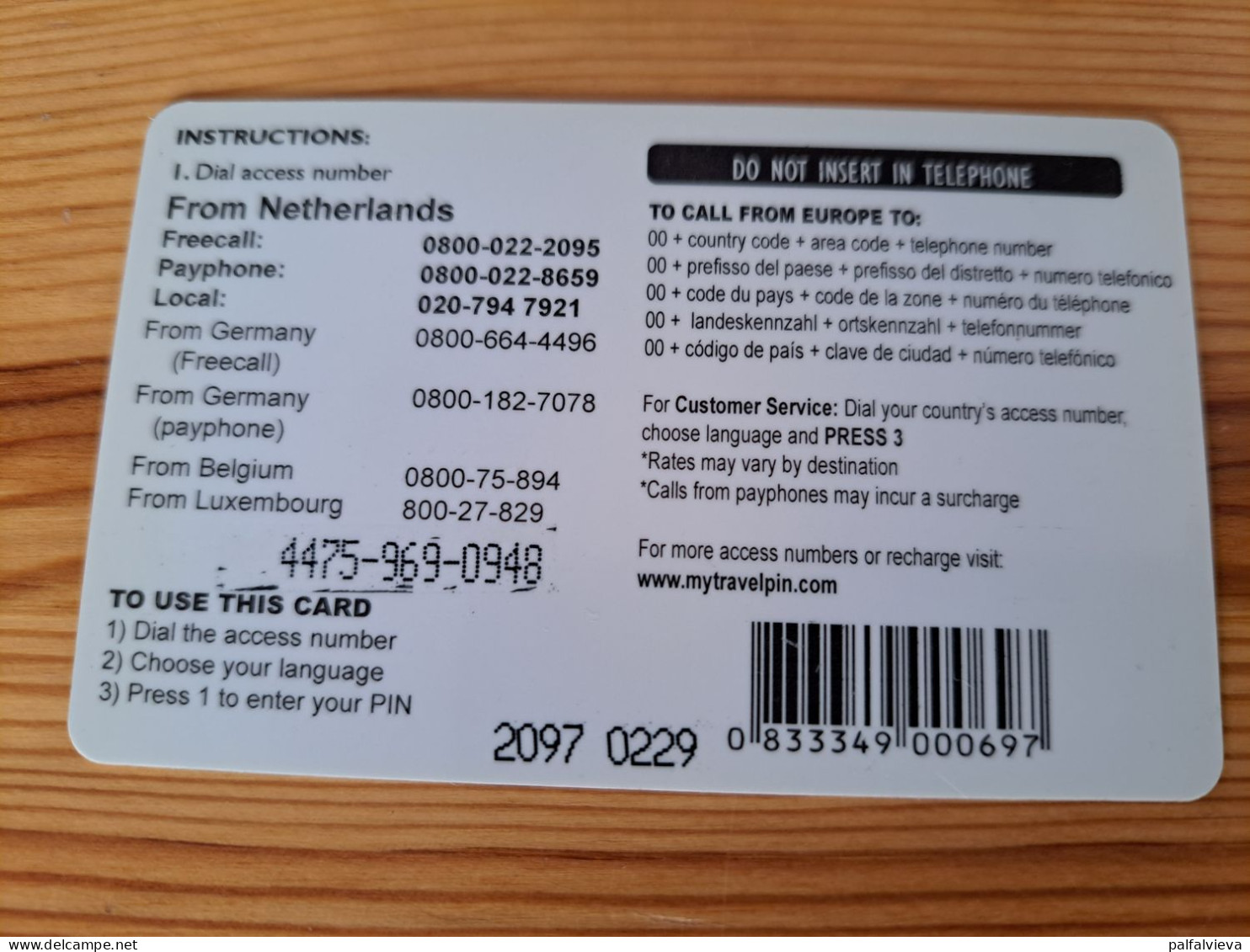 Prepaid Phonecard Netherlands, My Travel Card - [3] Handy-, Prepaid- U. Aufladkarten