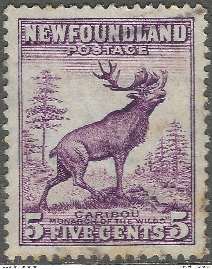 Newfoundland. 1932-38 Definitives. 5c Die II Used P 13½ SG 225c - 1908-1947
