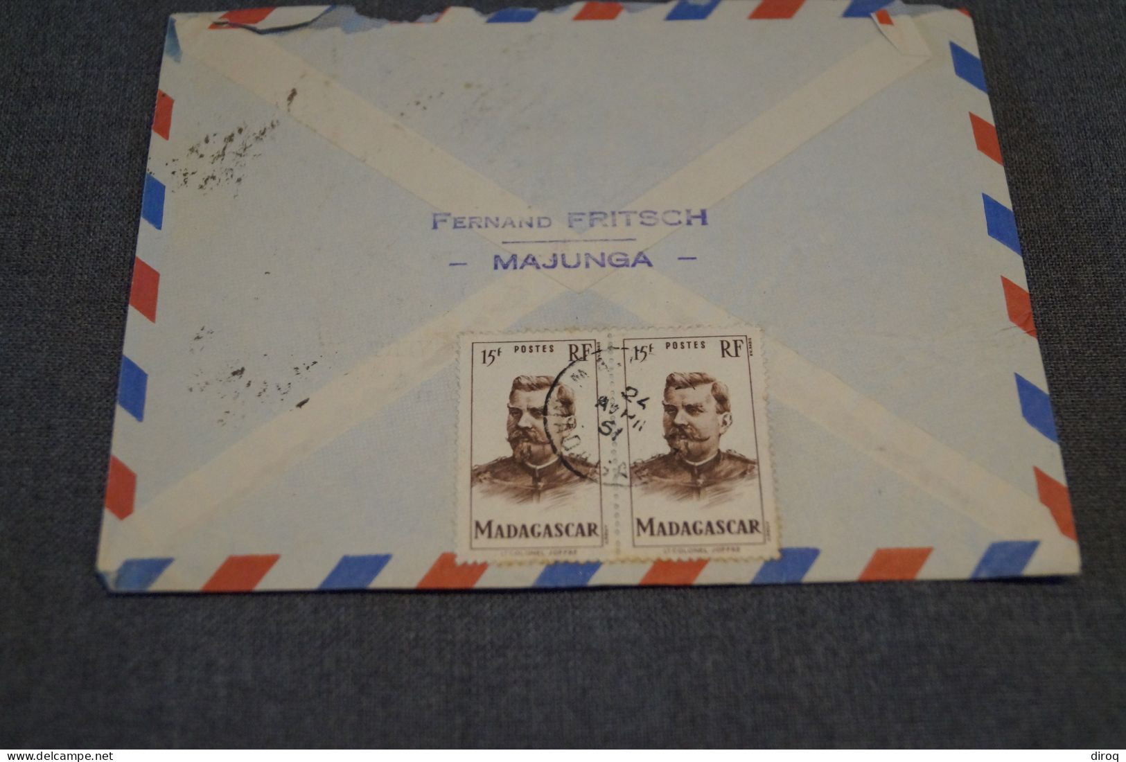 Superbe Ancien Envoi De 1951 ,Madagascar - Belgique ,7 Superbes Timbres, Pour Collection - Storia Postale