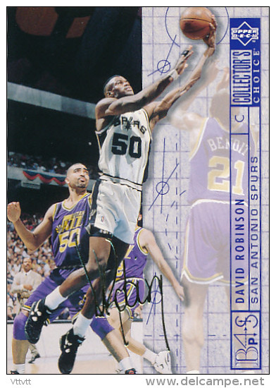 Basket NBA (1994), DAVID ROBINSON, SAN ANTONIO SPURS, Collector's Choice (n° 395), Upper Deck, Trading Cards... - 1990-1999