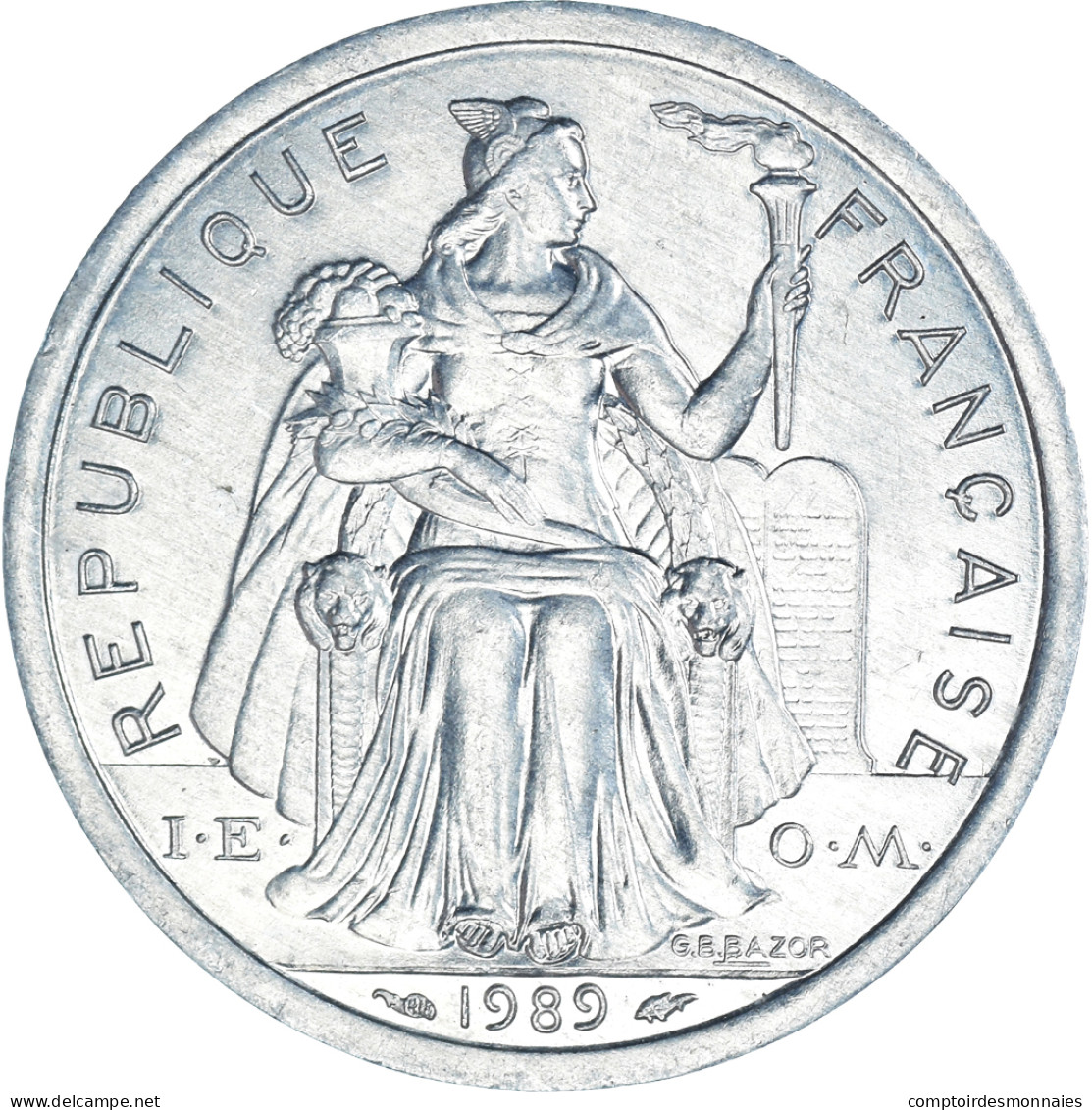 Monnaie, Nouvelle-Calédonie, 2 Francs, 1989 - Nouvelle-Calédonie