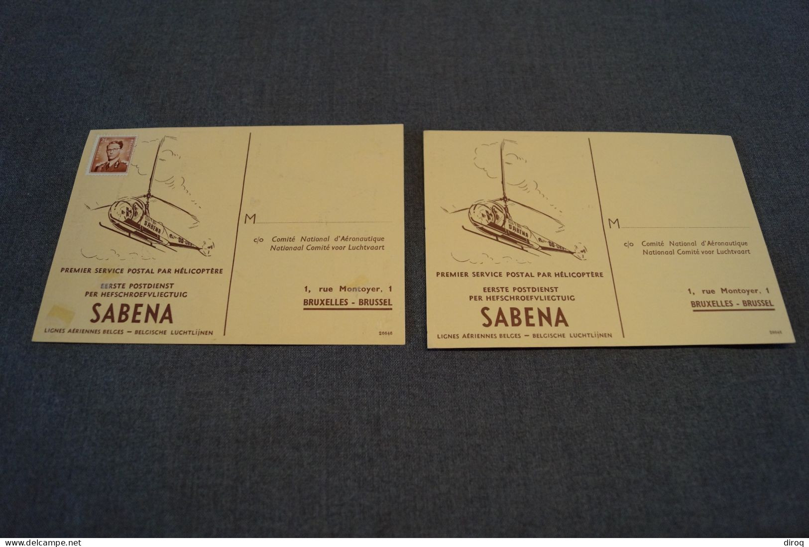 Superbe Envoi Par La Sabena,superbes Oblitérations,lot De 2 Documents,1950, Pour Collection - Brieven En Documenten