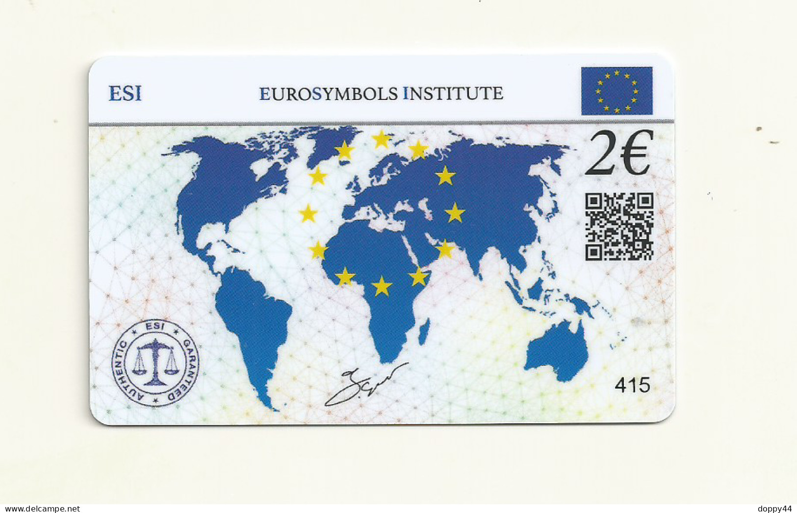 CARTE DE COLLECTION SANS CARTE SLOVENIE EMISE  PAR EUROSYMBOLS INSTITUTE  ESI ID CARD MILLESIME 2021. - Eslovenia