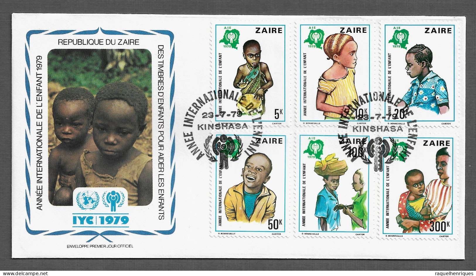 CONGO DR. ZAIRE FDC COVER - 1979 International Year Of The Child SET FDC (FDC79#06) - 1971-1979