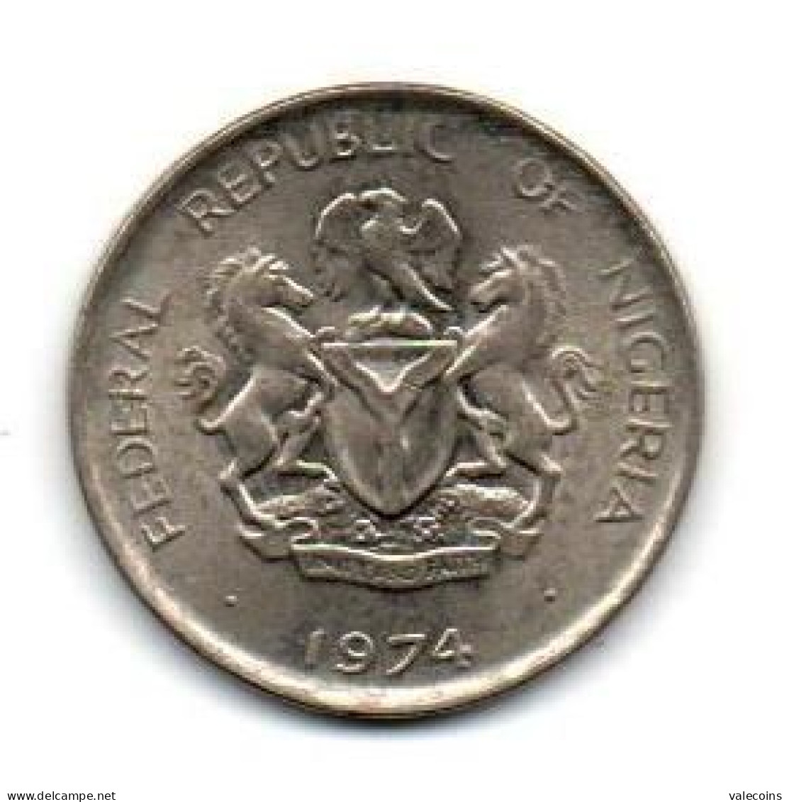 NIGERIA - 5 Kobo KM# 9.1 - 1974 - Coin XF - Nigeria