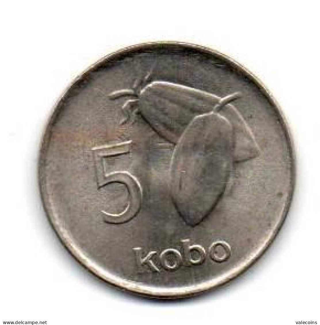 NIGERIA - 5 Kobo KM# 9.1 - 1974 - Coin XF - Nigeria