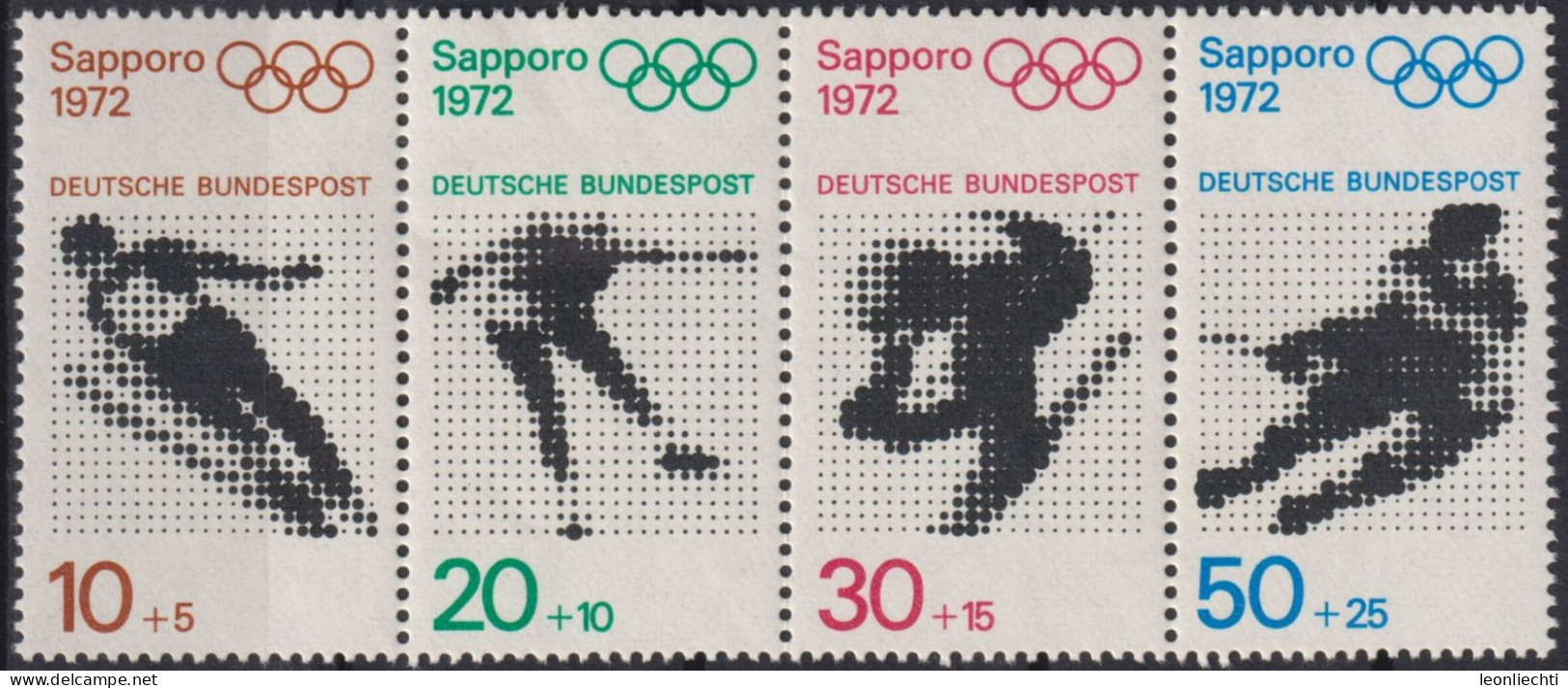 1971 Deutschland>BRD, ** 4er Streifen Aus Block, Mi:DE BL6, Sn:DE B475a, Yt:DE BF5, - 1959-1980