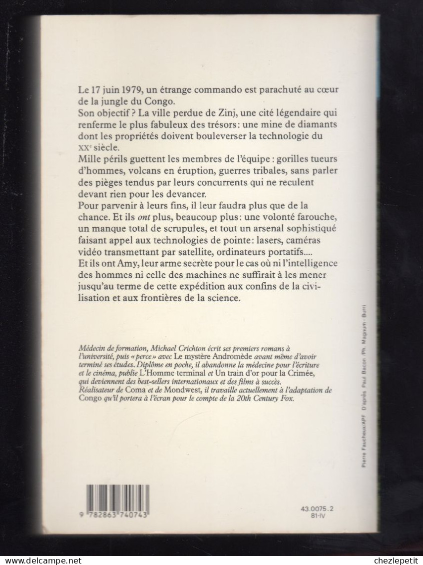 MICHAEL CRICHTON CONGO Edition Française MAZARINE 1981 - Aventure