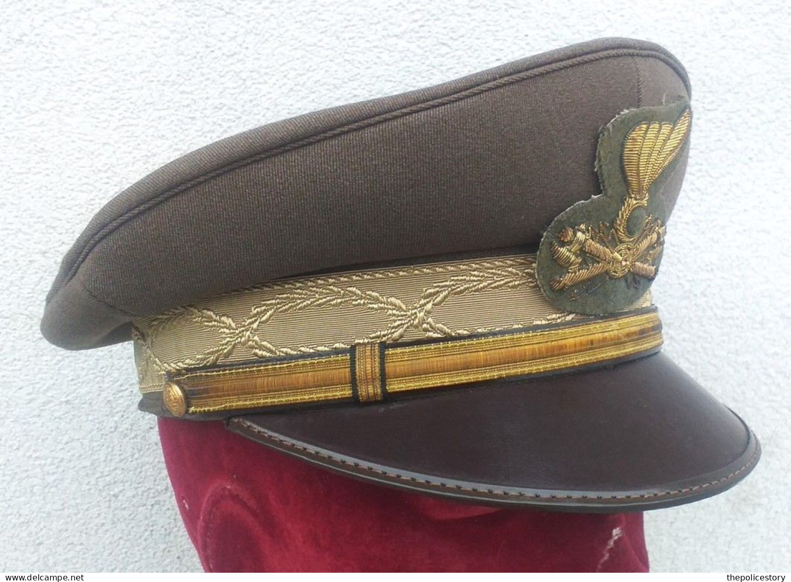 Berretto Visiera E.I. Anni '80 Sottotenente Genio Originale Completo Tg. 57 - Headpieces, Headdresses