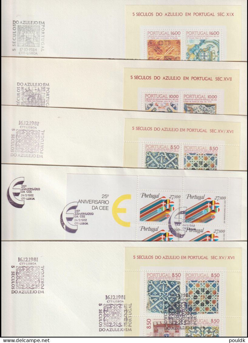 Souvenir sheets on 59 covers, mostly larger FDC. Postal weight approx 0,750 kg. Please read Sales 