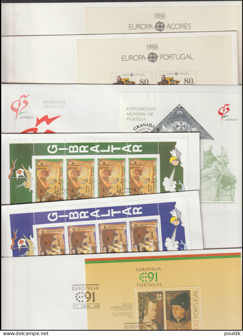 Souvenir sheets on 59 covers, mostly larger FDC. Postal weight approx 0,750 kg. Please read Sales 