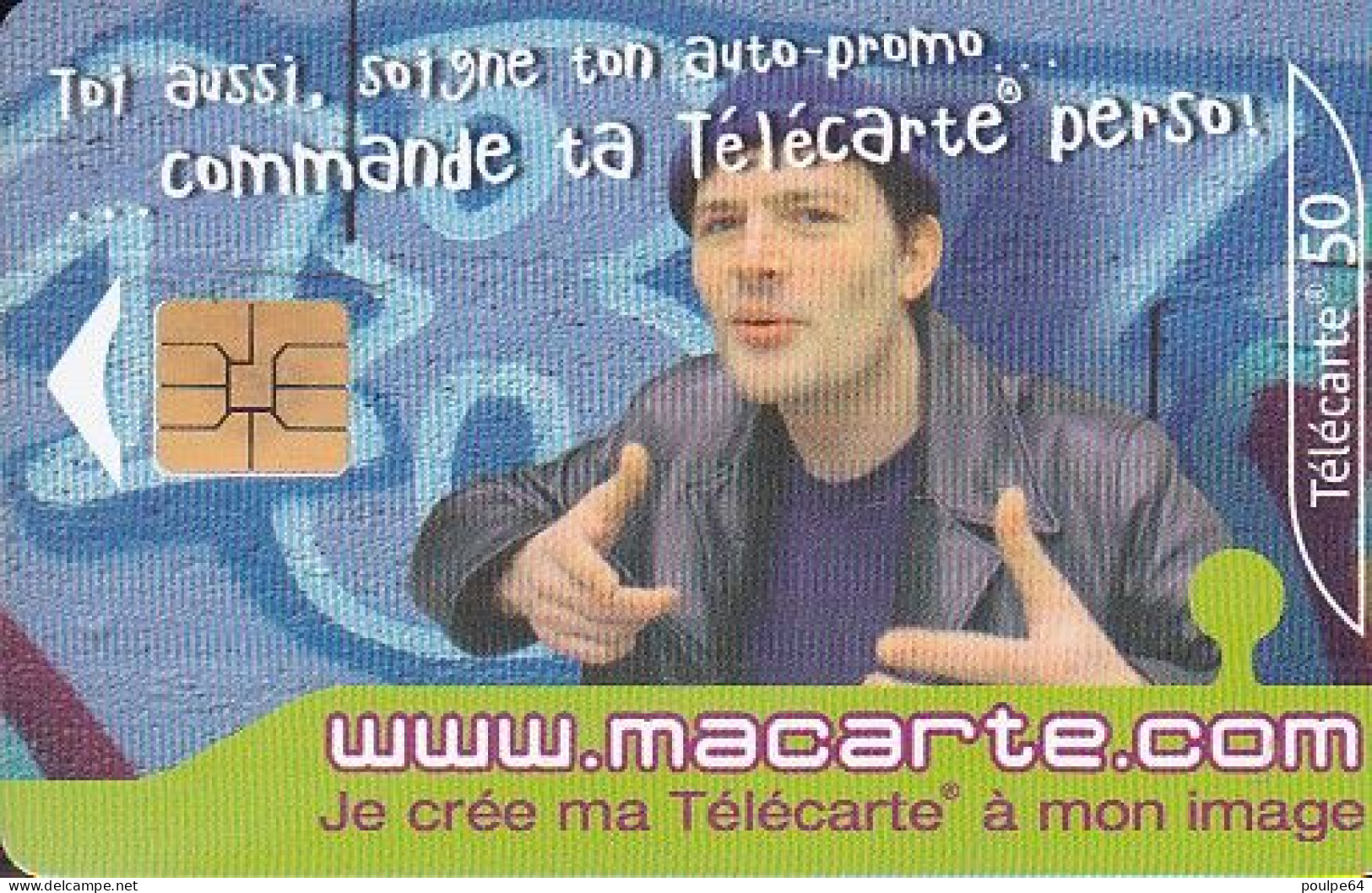 F1179A  10/2001 - MACARTE.COM " Auto-promo " - 50 SO3 - (verso : N° Deux Lignes Vers Le Gauche) - 2001