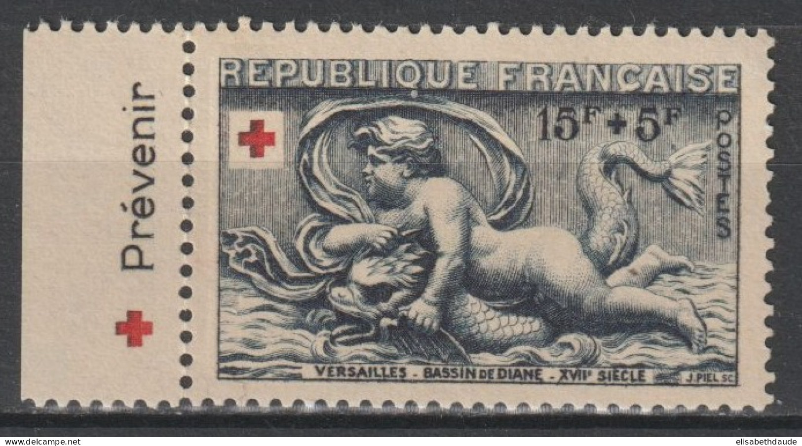 1952 - CROIX-ROUGE ! - AVEC BANDE PUB ! - YVERT N° 938a ** MNH BLOC De 4 ! - COTE = 25 EUR. - Ungebraucht