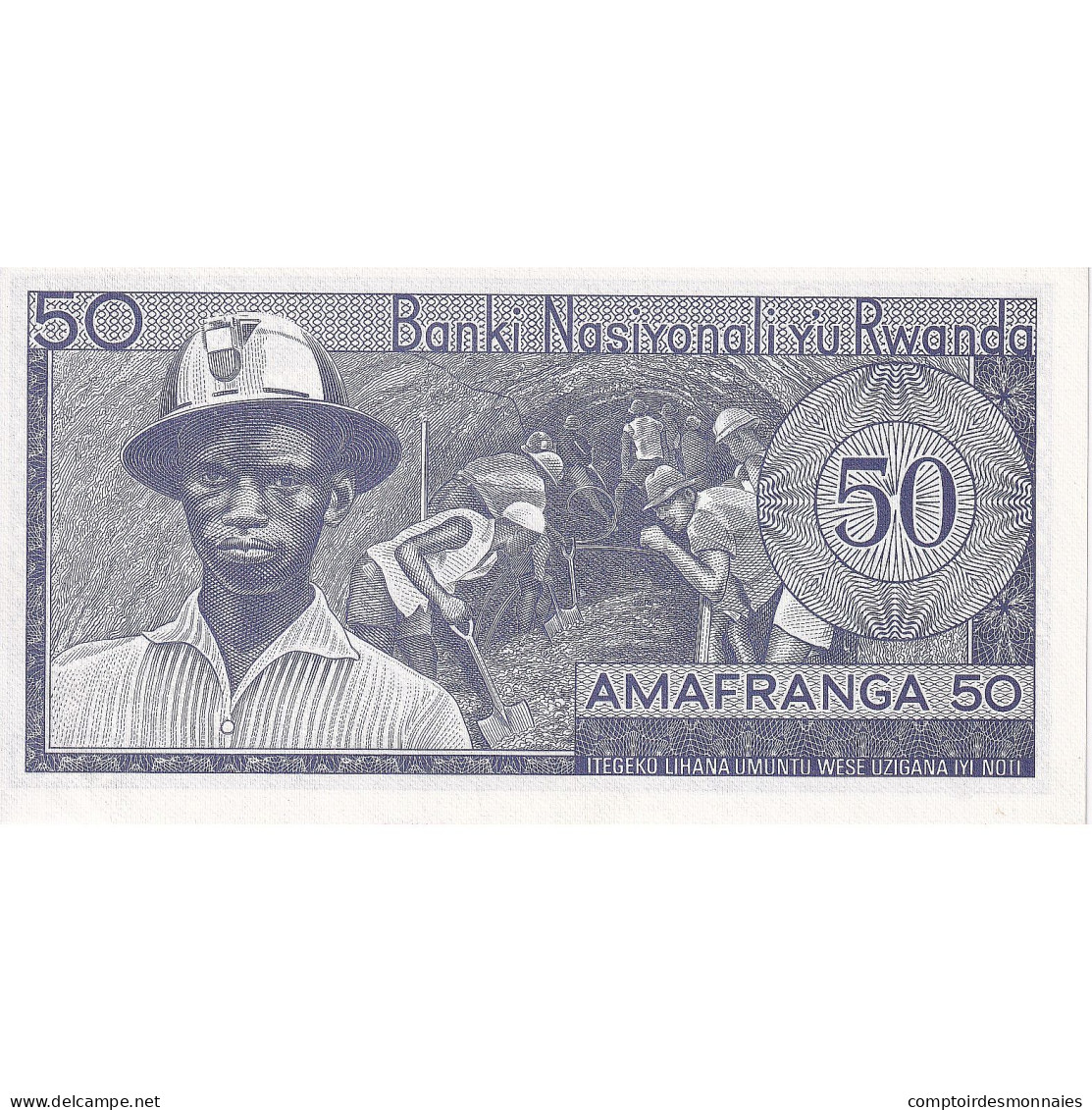 Billet, Rwanda, 50 Francs, 1976, KM:7c, NEUF - Rwanda