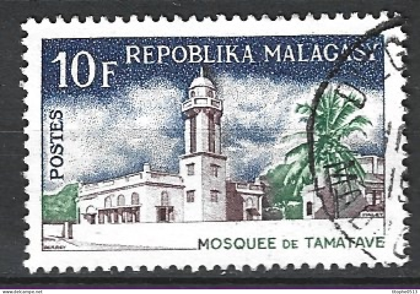 MADAGASCAR. N°433 Oblitéré De 1967. Mosquée. - Mezquitas Y Sinagogas